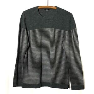 Benson Soft 100% wool crewneck striped sweater